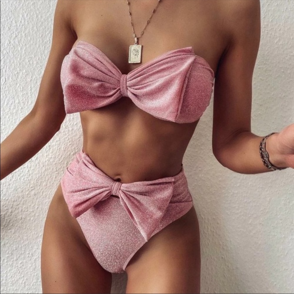 Pink sparkle bikini